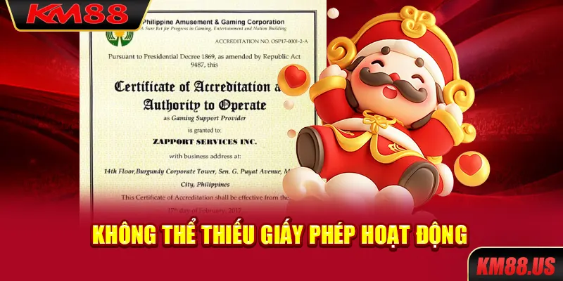 Không thể thiếu giấy phép hoạt động